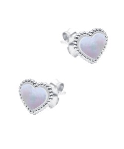 Beautiful Heart Shaped Silver Stud Earring STS-6319
